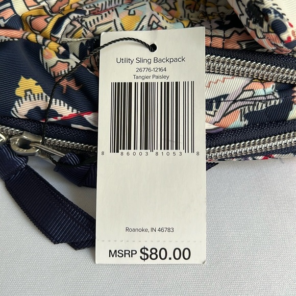 Vera Bradley Utility Sling Backpack-Tangier Paisley - Picture 6 of 15